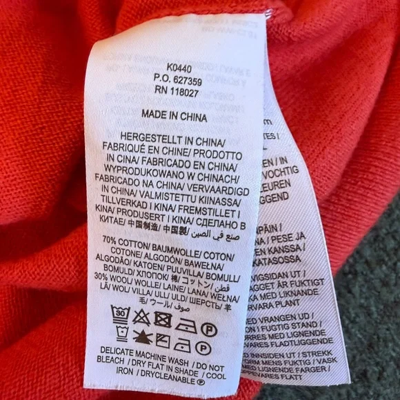 Boden Orange sweater Dress with Striped Sleeves UK 16, US 12 - Picture 13 of 14